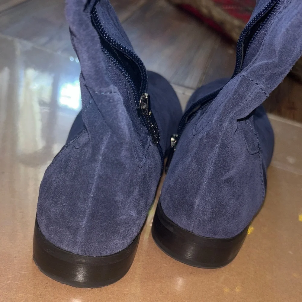 Franco Sarto Navy Over the Knee Boots Navy suede 8.5